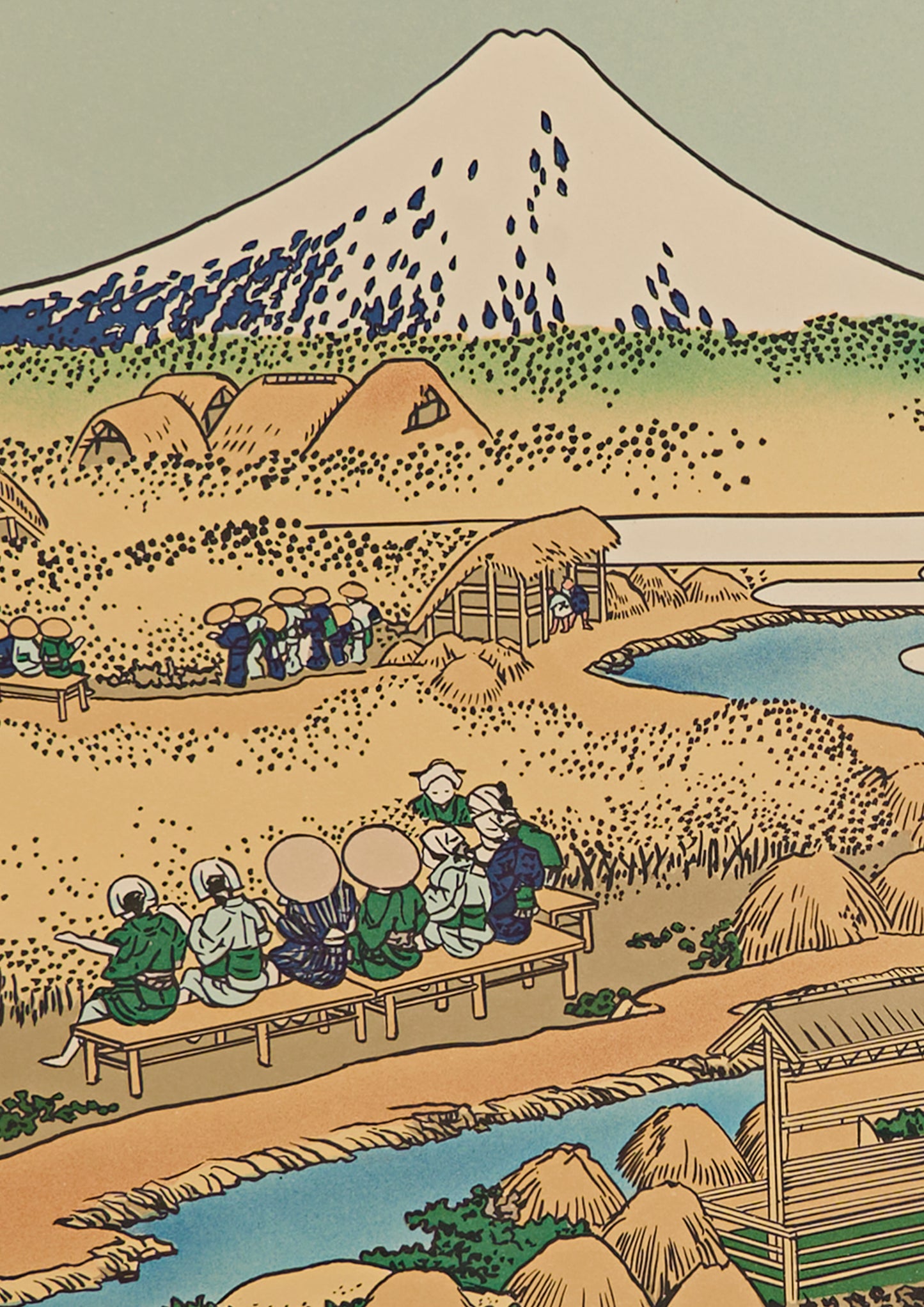 "The Tea plantation of Katakura in Suruga Province" from 36 views of Mt.Fuji series by Hokusai