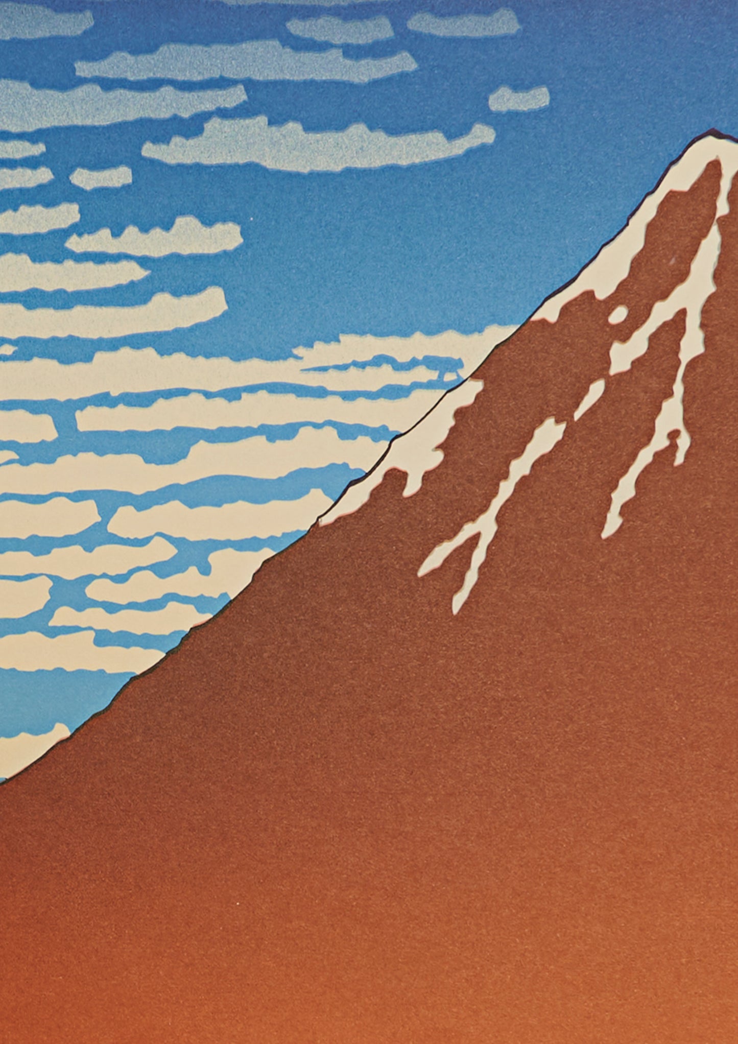 "Gaifū Kaisei" Red Fuji from 36 views of Mt.Fuji series by Hokusai