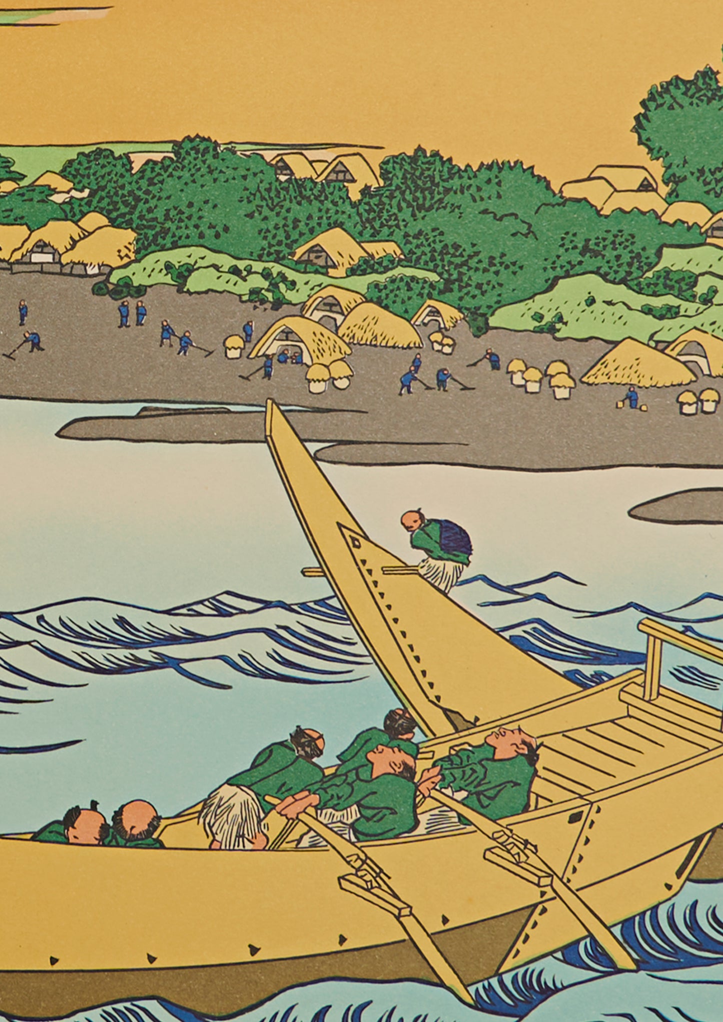 "Shore of Tago Bay, Ejiri at Tōkaidō Road" from 36 views of Mt.Fuji series by Hokusai