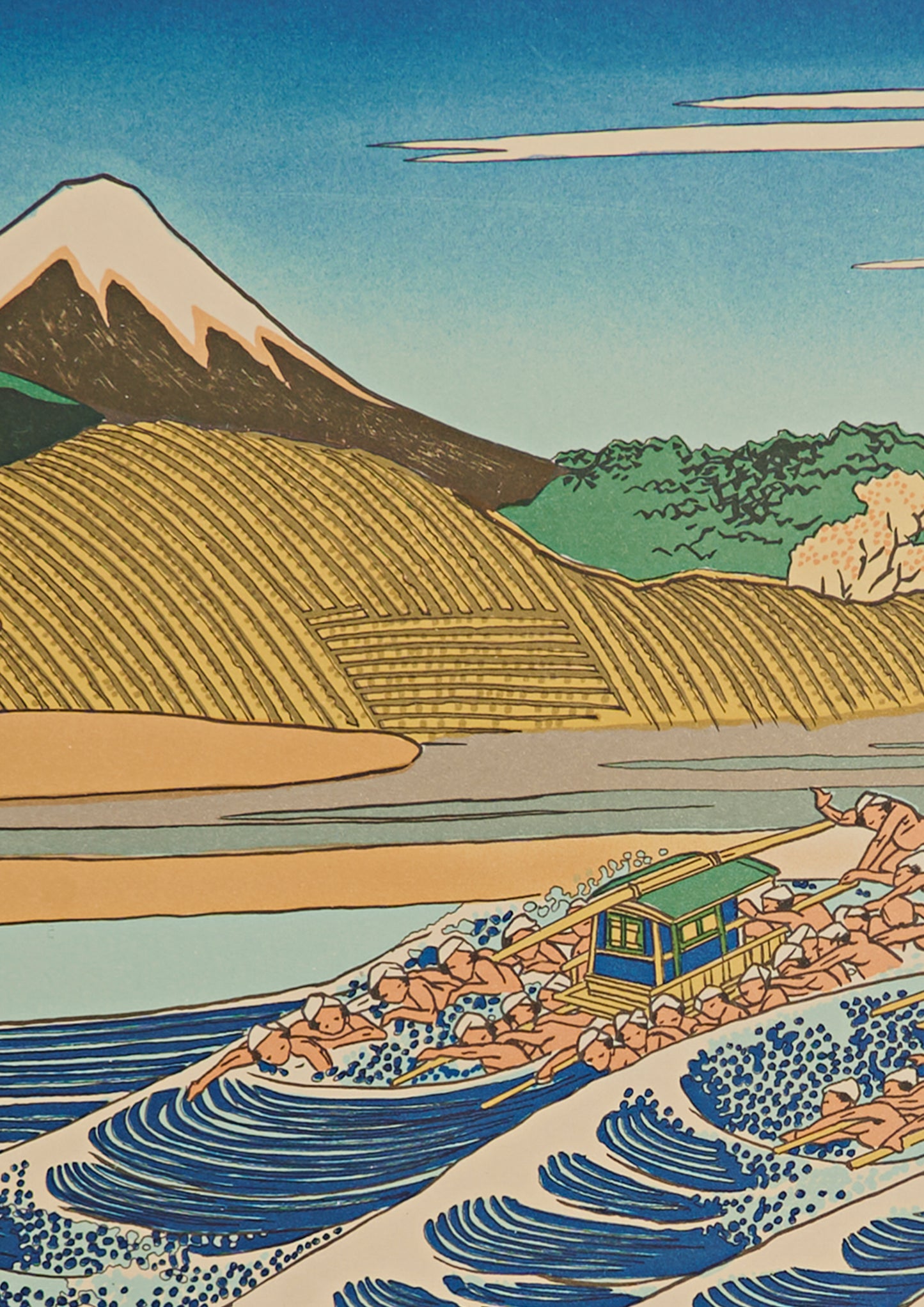 "The Fuji from Kanaya on the Tōkaidō" from 36 views of Mt.Fuji series by Hokusai