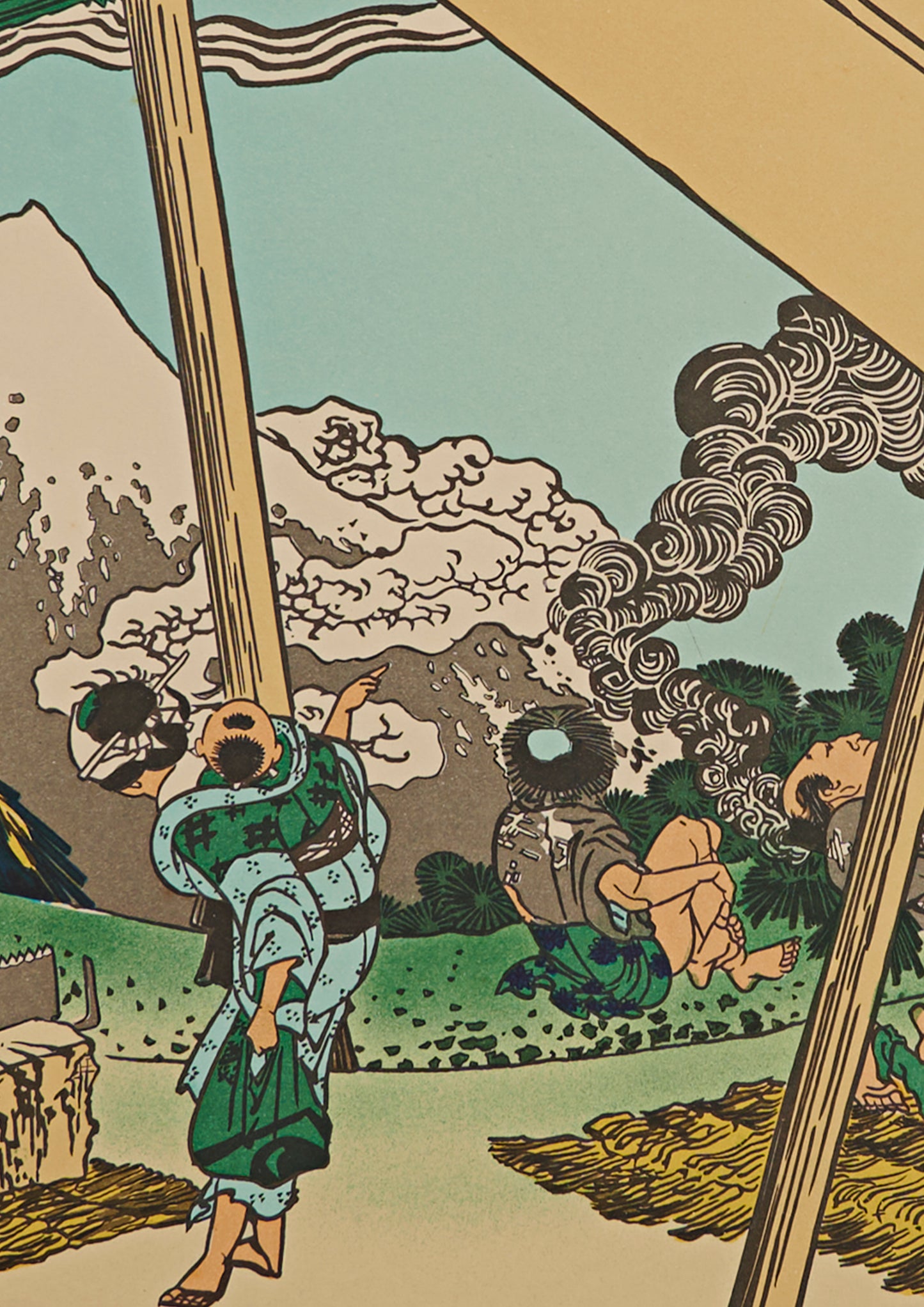 " Mount Fuji from the mountains of Tōtōmi " from 36 views of Mt.Fuji series by Hokusai