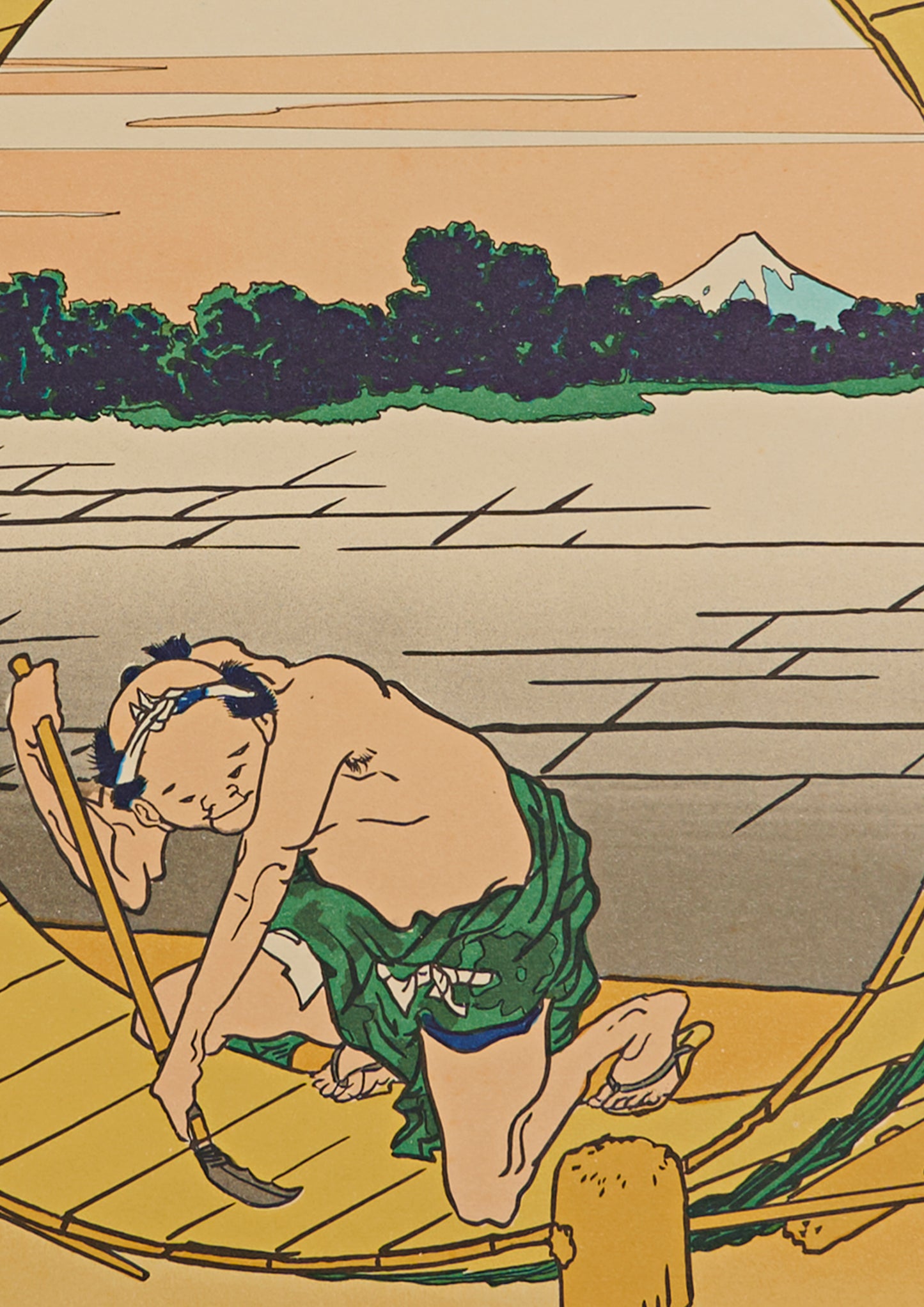 "Fujimi Field in Owari Province" from 36 views of Mt.Fuji series by Hokusai