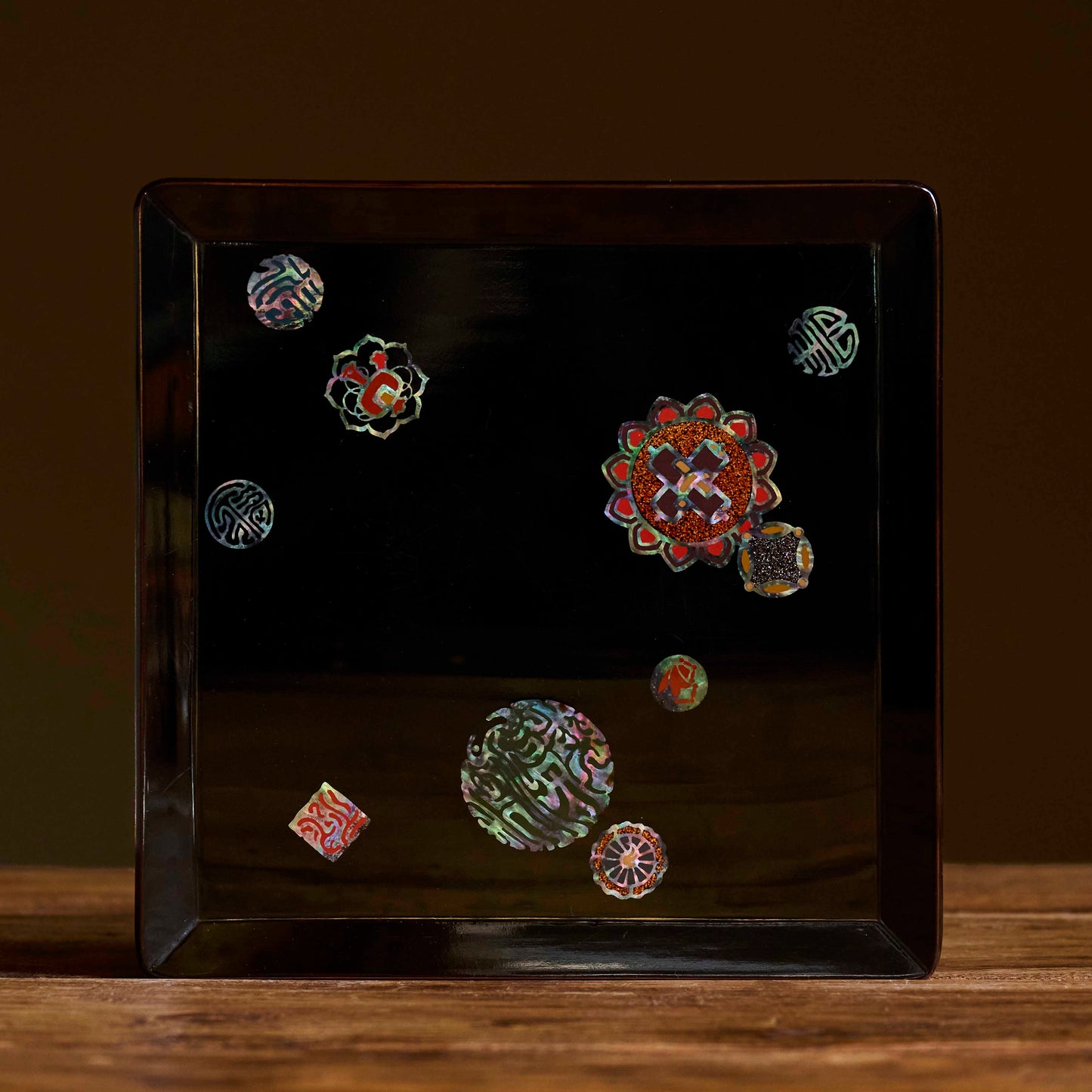Antique Japanese Raden Lacquer Tray — Nagasaki, circa 1910–1935