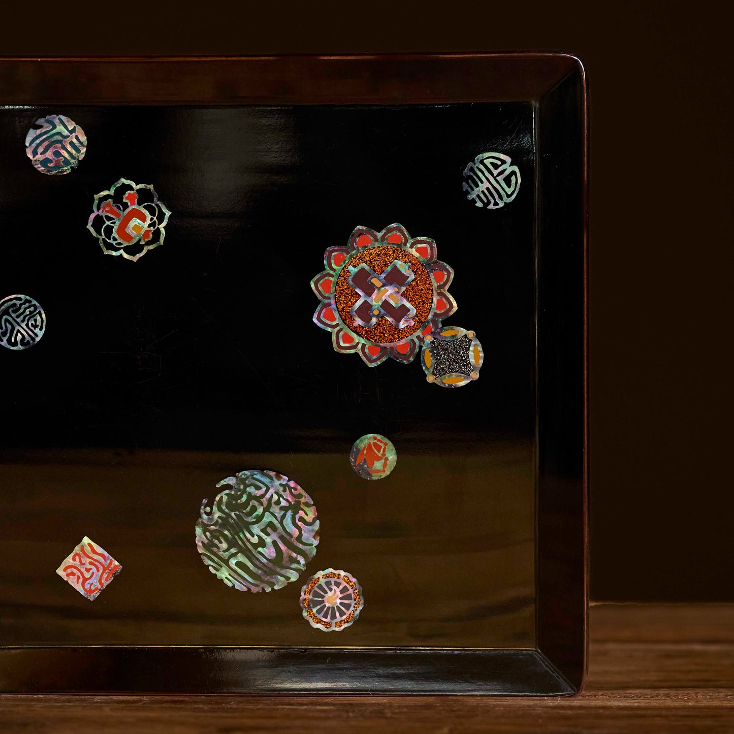 Antique Japanese Raden Lacquer Tray — Nagasaki, circa 1910–1935
