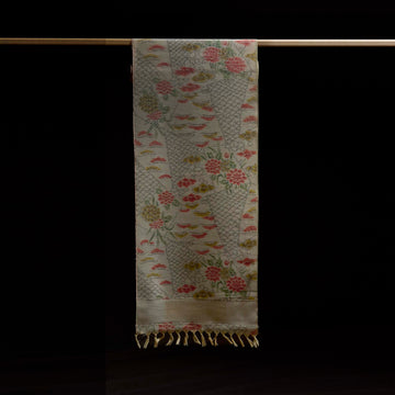 Japanese Floral Pattern Wool Textile Roll (12 m)