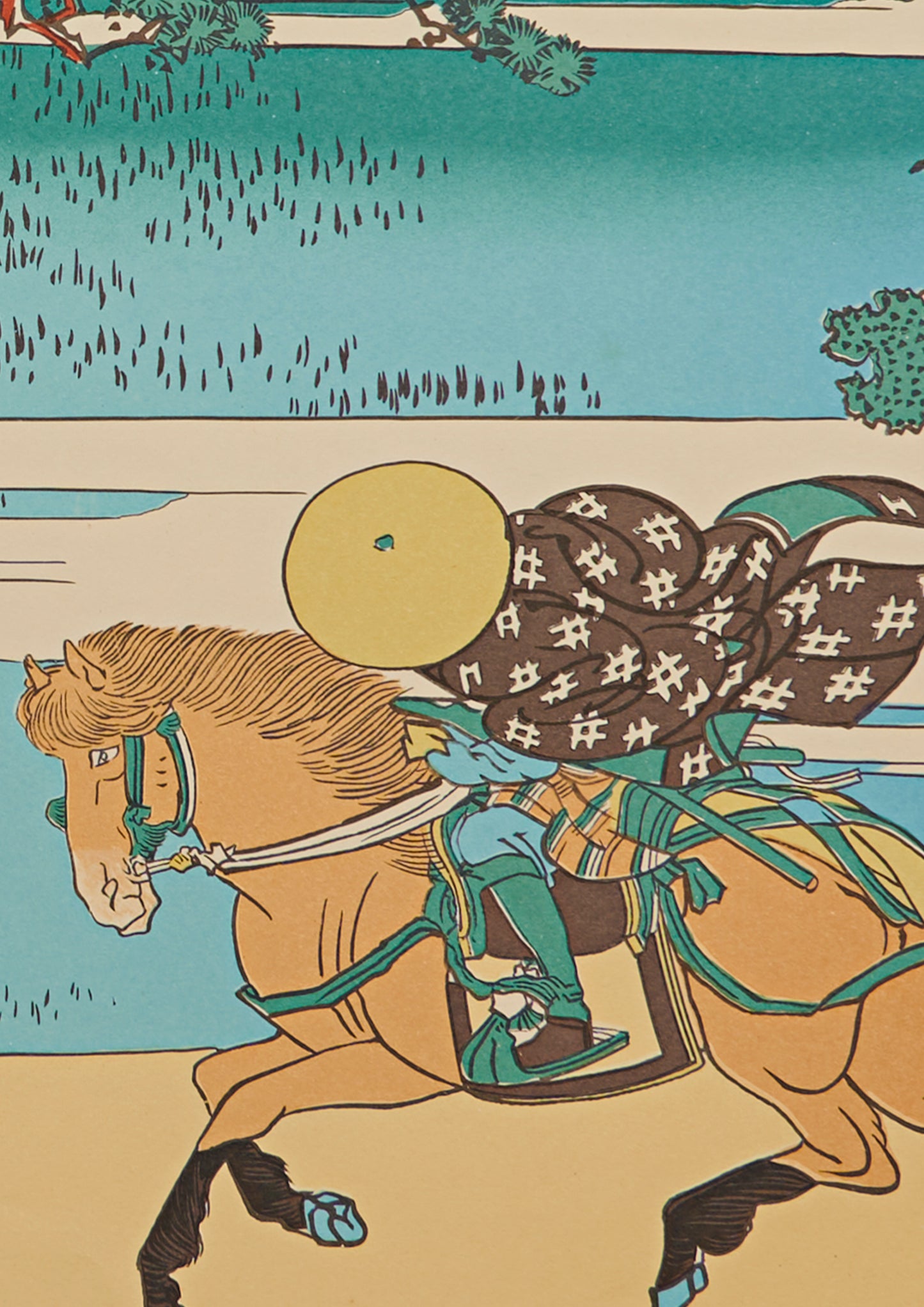 "Barrier Town on the Sumida River" from 36 views of Mt.Fuji series by Hokusai