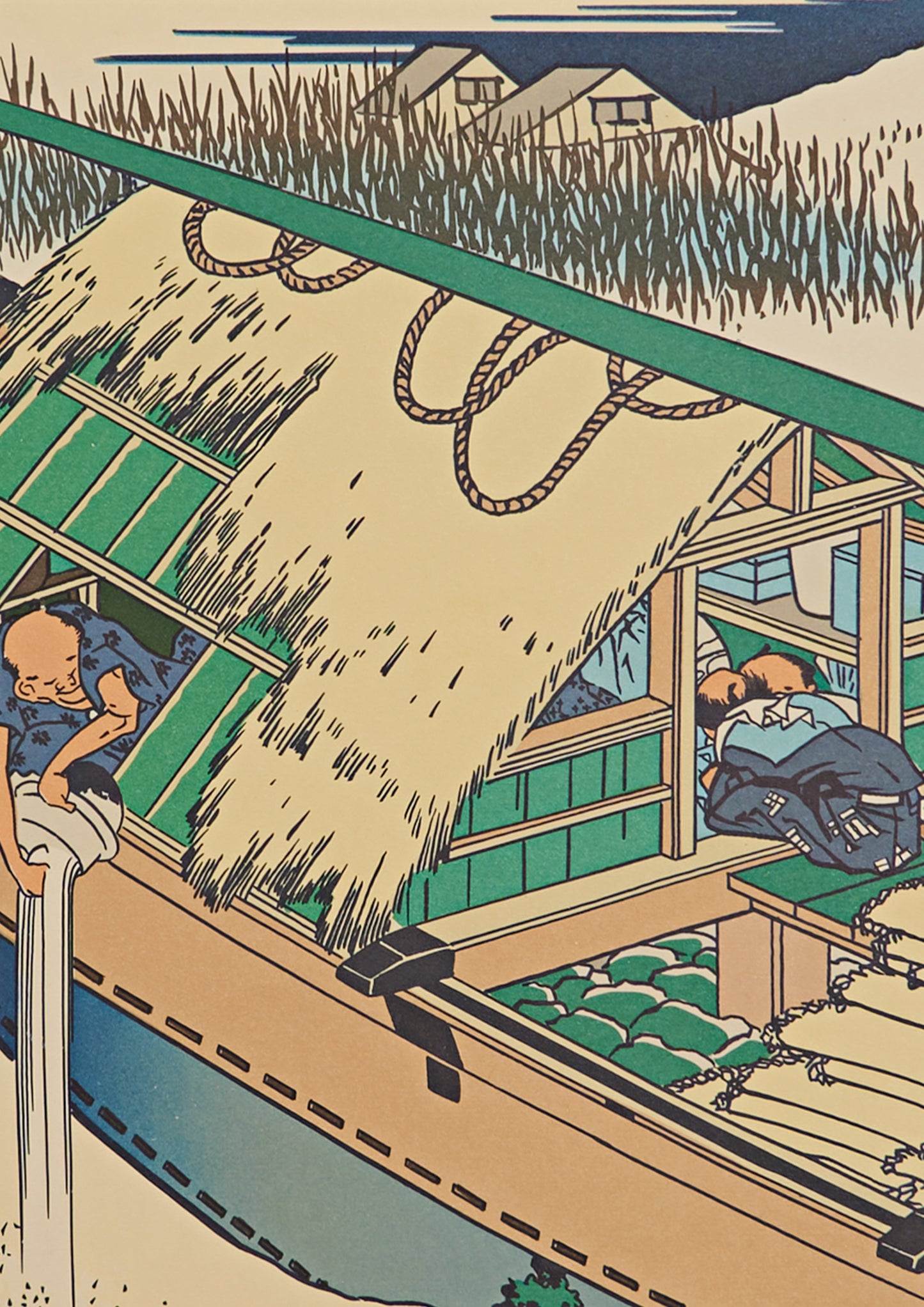 "Ushibori in Hitachi Province" from 36 views of Mt.Fuji series by Hokusai