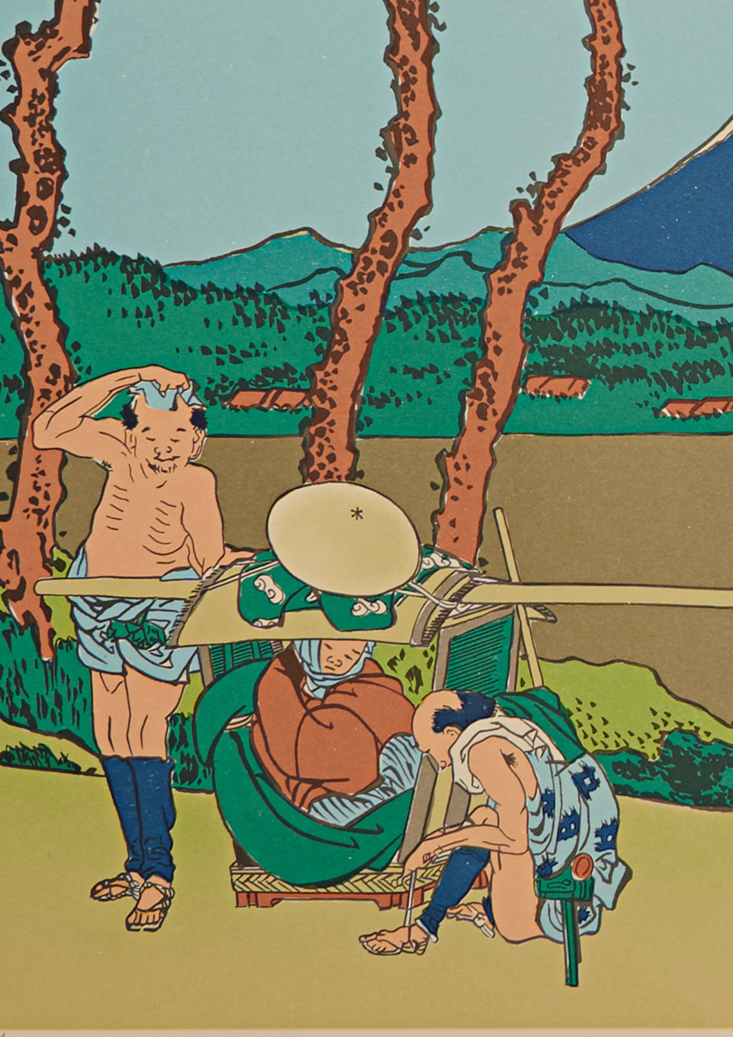 "Hodogaya on the Tokaido" from 36 views of Mt.Fuji series by Hokusai