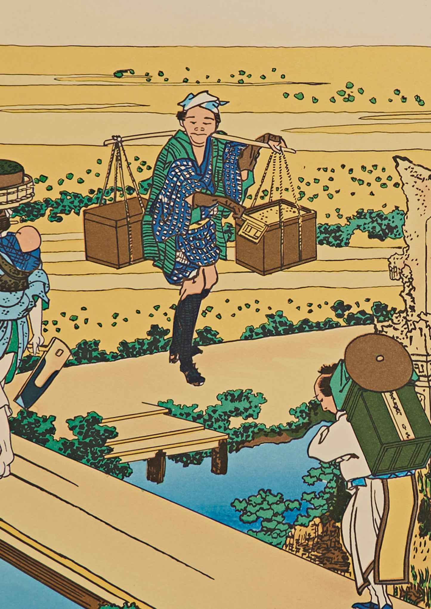 "Nakahara in Sagami Province" from 36 views of Mt.Fuji series by Hokusai