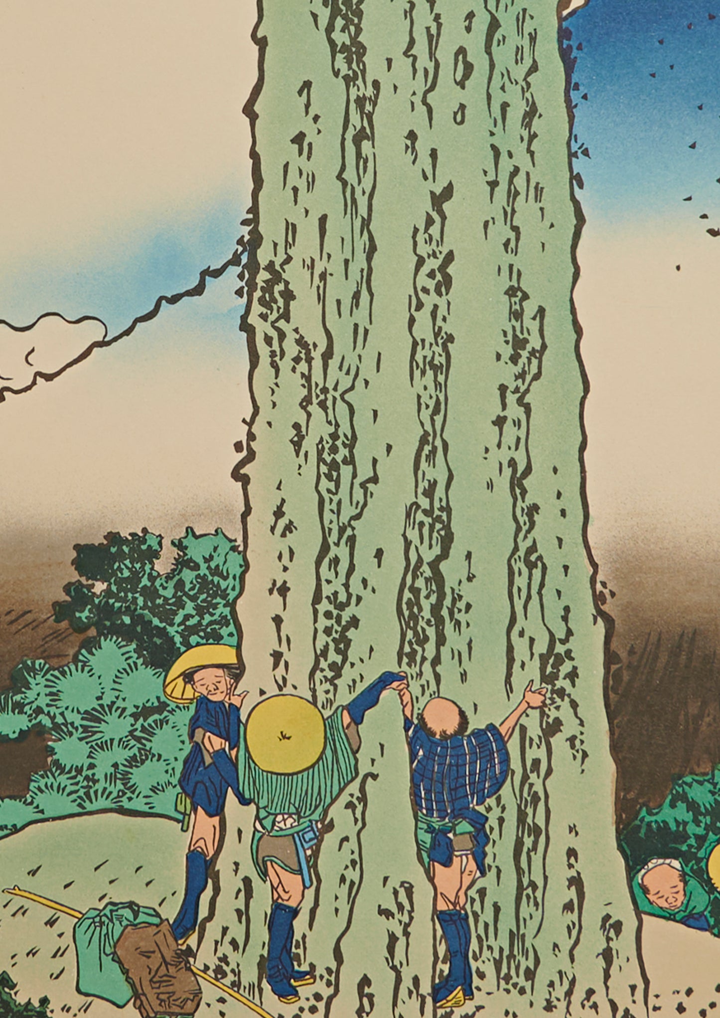 "Mishima Pass in Kai Province" from 36 views of Mt.Fuji series by Hokusai