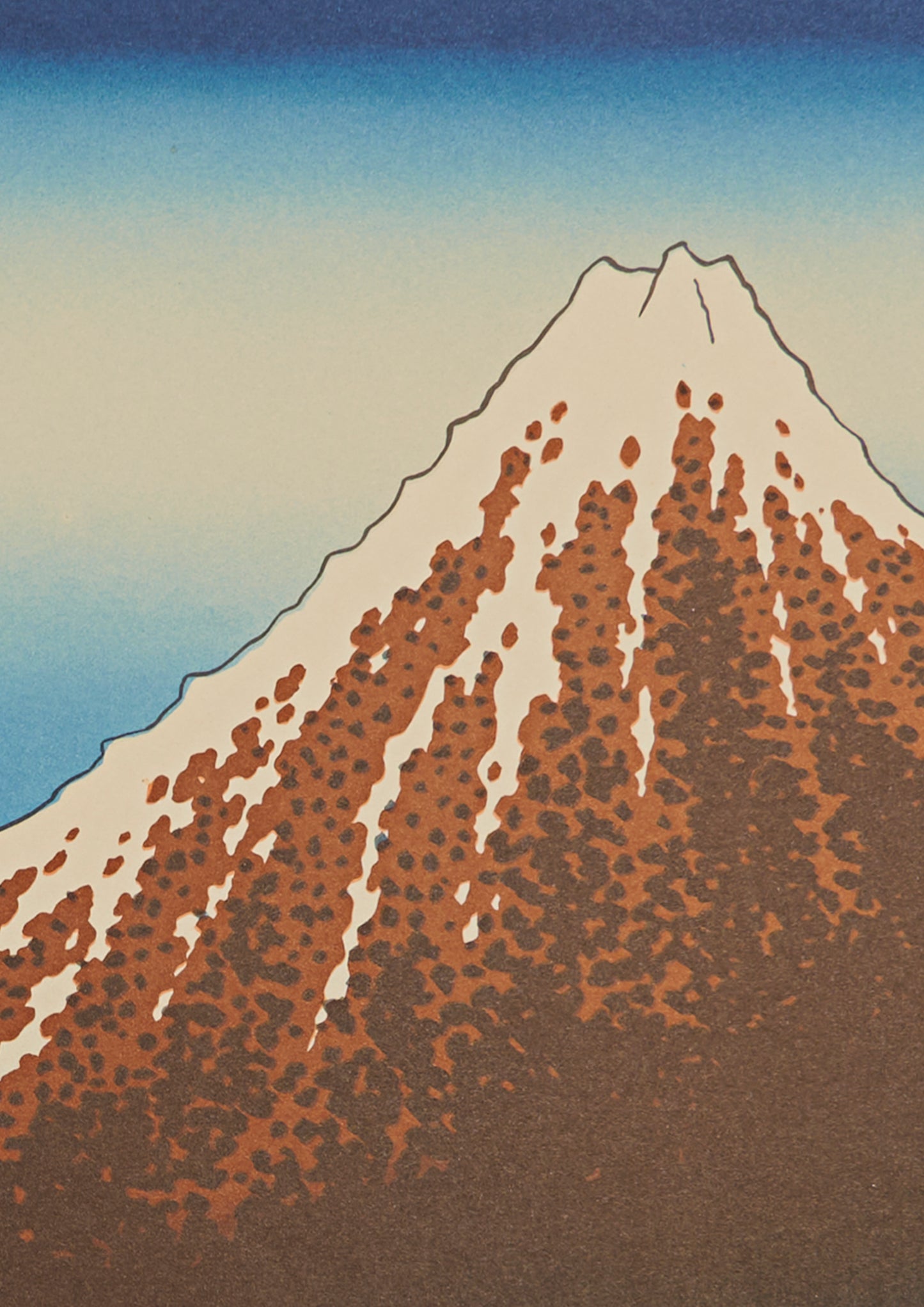 "Thunderstorm Beneath the Summit" from 36 views of Mt.Fuji series by Hokusai