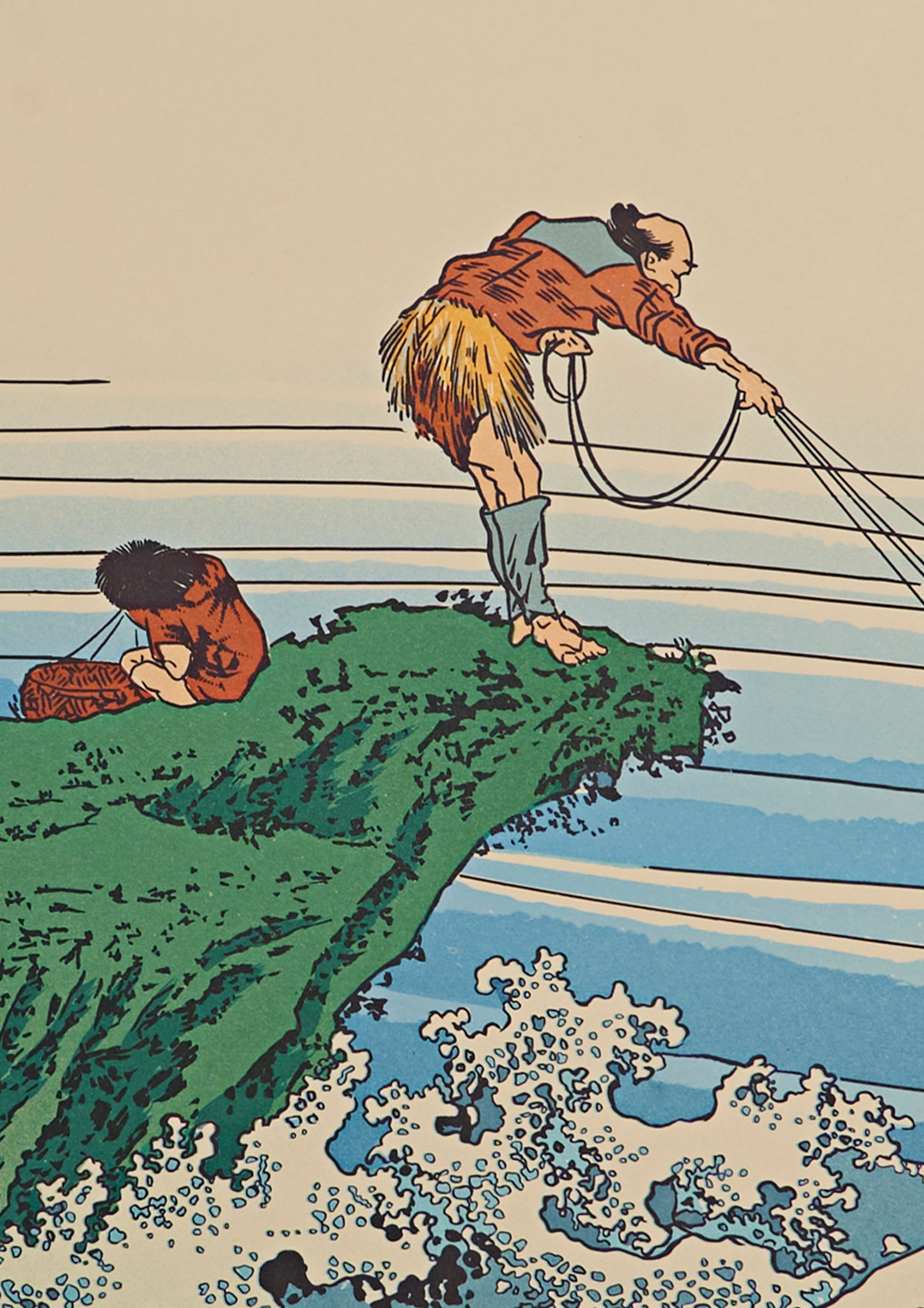 " Kajikazawa in Kai Province " from 36 views of Mt.Fuji series by Hokusai