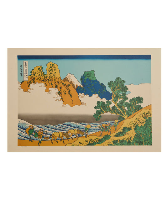"The back of Fuji from the Minobu river" from 36 views of Mt.Fuji series by Hokusai
