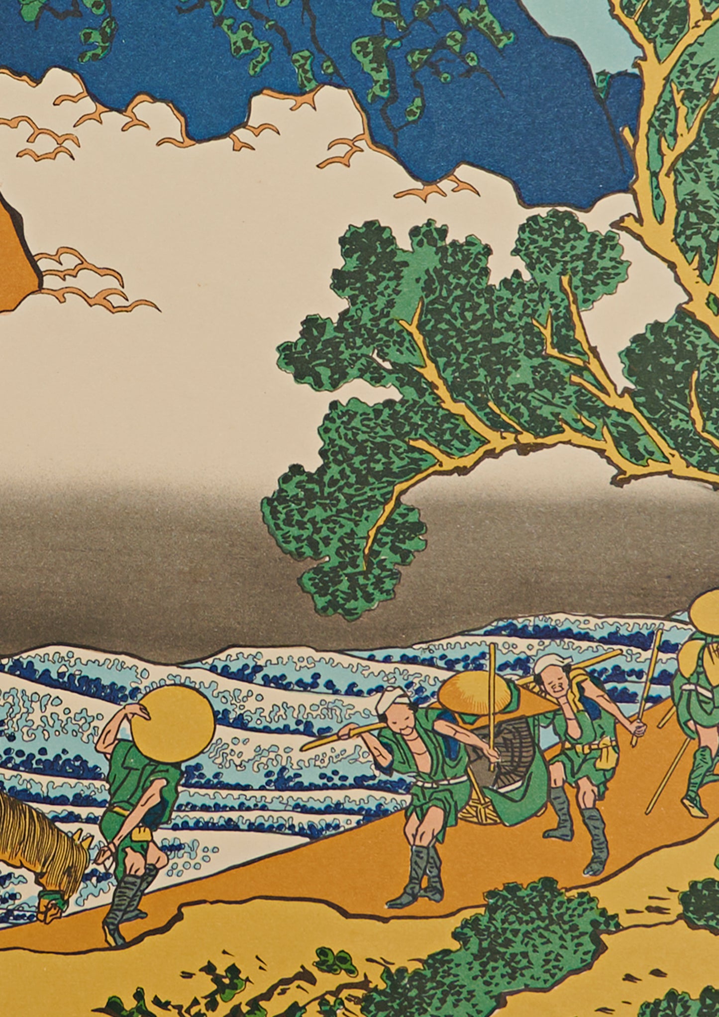 "The back of Fuji from the Minobu river" from 36 views of Mt.Fuji series by Hokusai