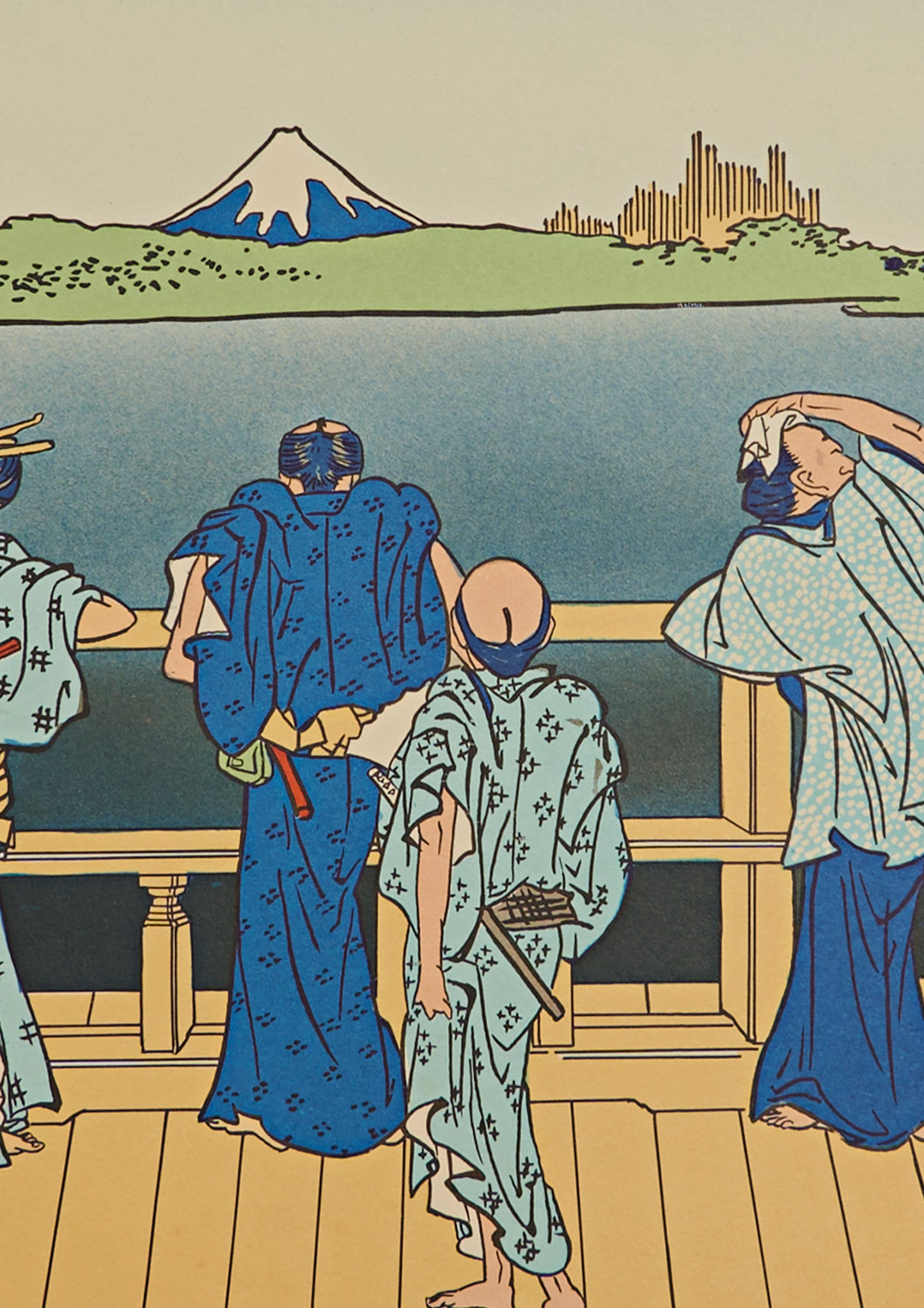 "Sazai hall Temple of Five Hundred Rakan" from 36 views of Mt.Fuji series by Hokusai