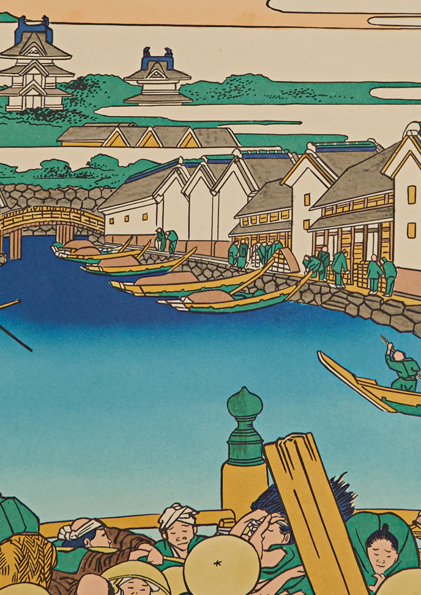 "Nihonbashi in Chuo Ward, Tokyo" by Hokusai