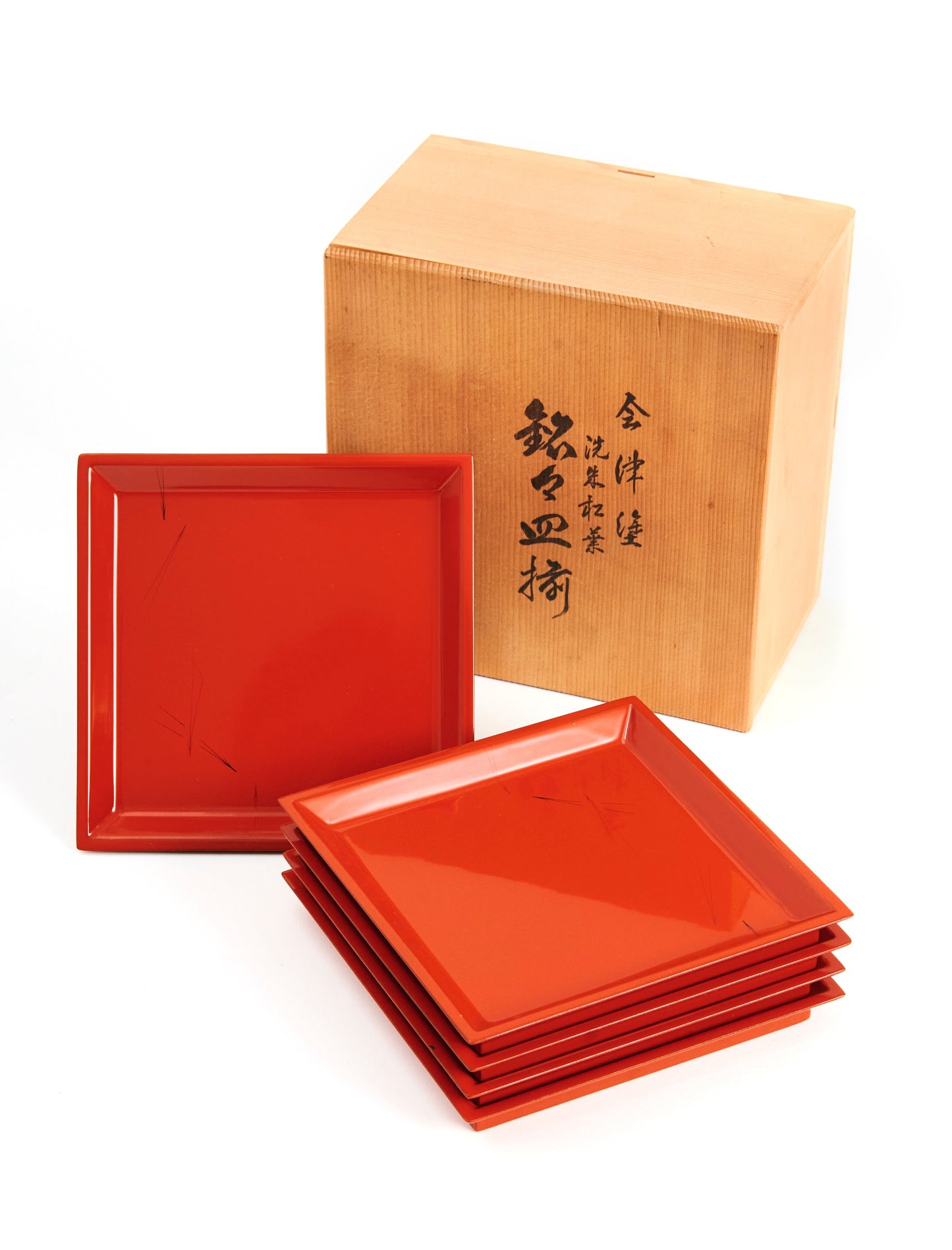 Japanese Lacquerware plates - Meimei-sara　Aizu-nuri