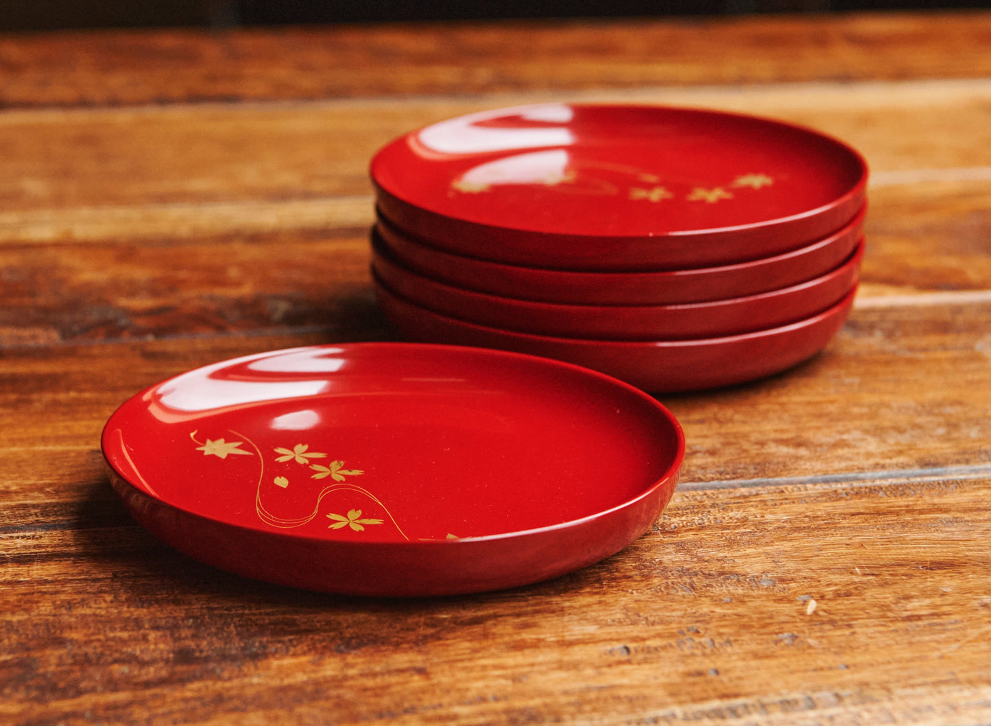 Japanese Lacquerware plates - Meimei-sara Aizu-nuri